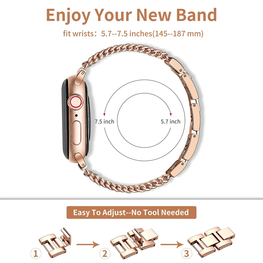 Diamond Case+Tassel strap for Apple watch 8 band 41mm 40mm 38mm 45mm 44mm 42mm Metal Watchband iWatch Series 6 5 4 3 Se 7 strap