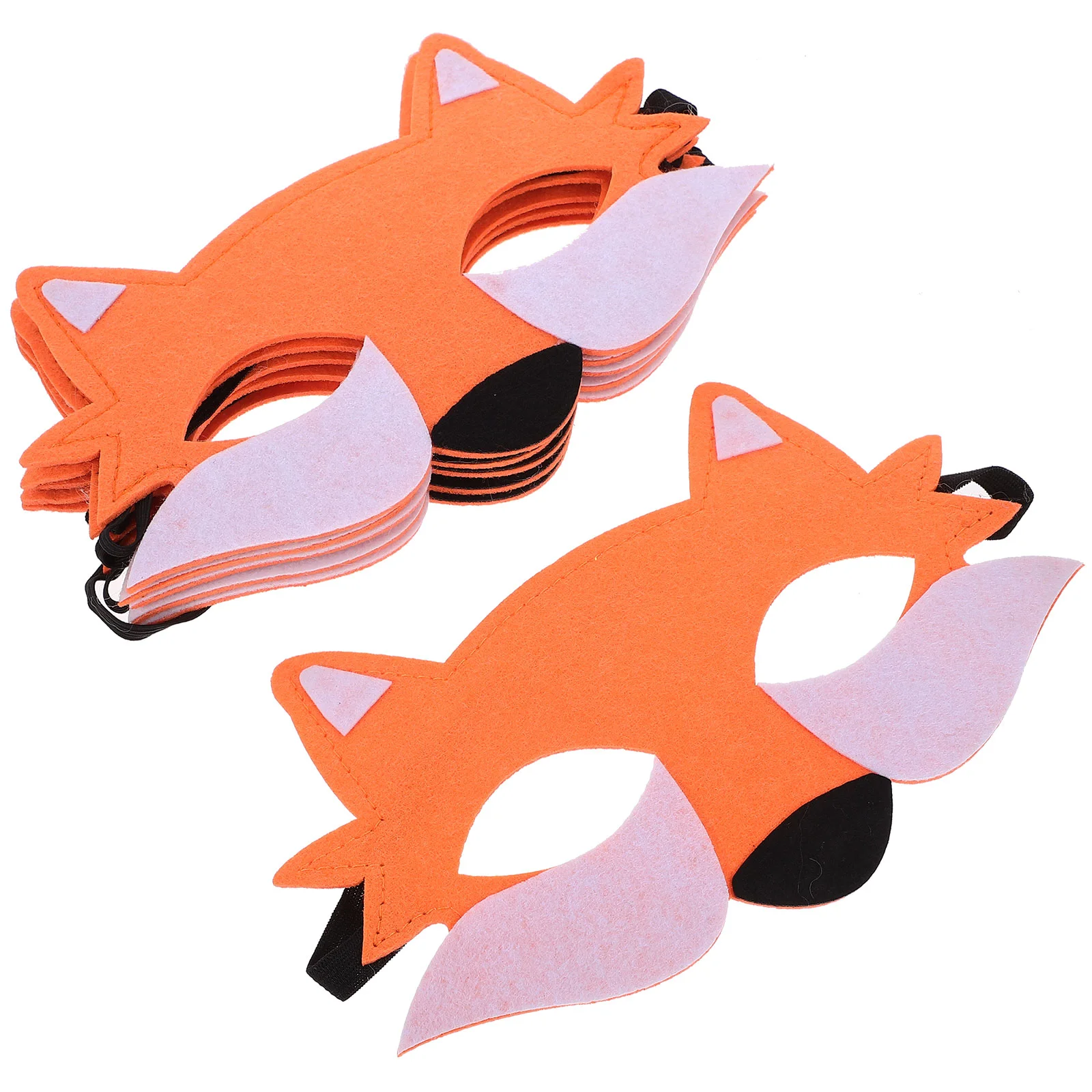 

6pcs Cosplay Fox Masks Felt Mask Animal Mask Half Face Mask Halloween Cosplay Mask Prop