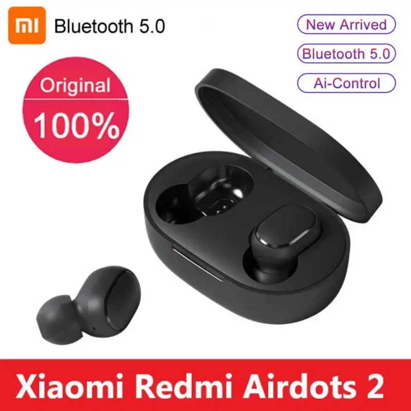 New Original Xiaomi Redmi AirDots 2 Wireless Earphone Bluetooth 5.0 Headset Mi Ture Wireless Headphones Earbuds In-Ear Earphones