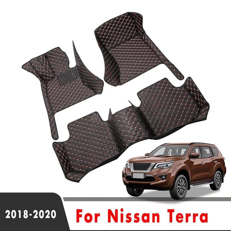 

LHD Car Floor Mats For Nissan Terra 2020 2019 2018 Interior Accessories Styling Waterproof Protector Covers Decoration Carpets