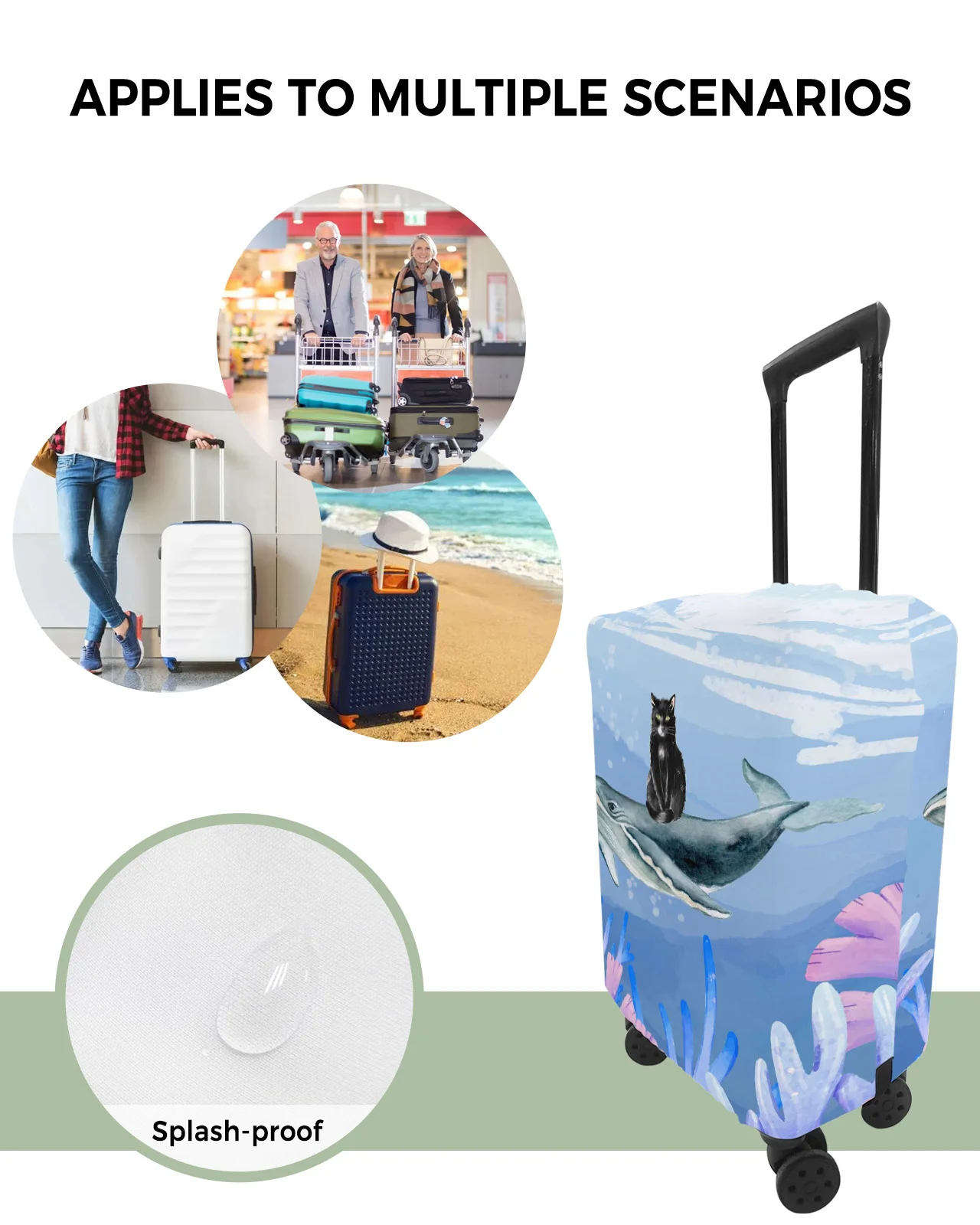 Защитный чехол для чемодана Эластичный багажа