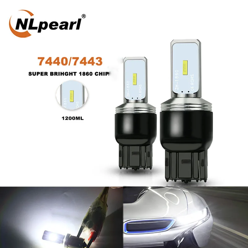 

1 шт., светодиодная лампа T20 7443 W21W Wy21W CSP 1860SMD T25 7440 P27W 3156 P27 7W