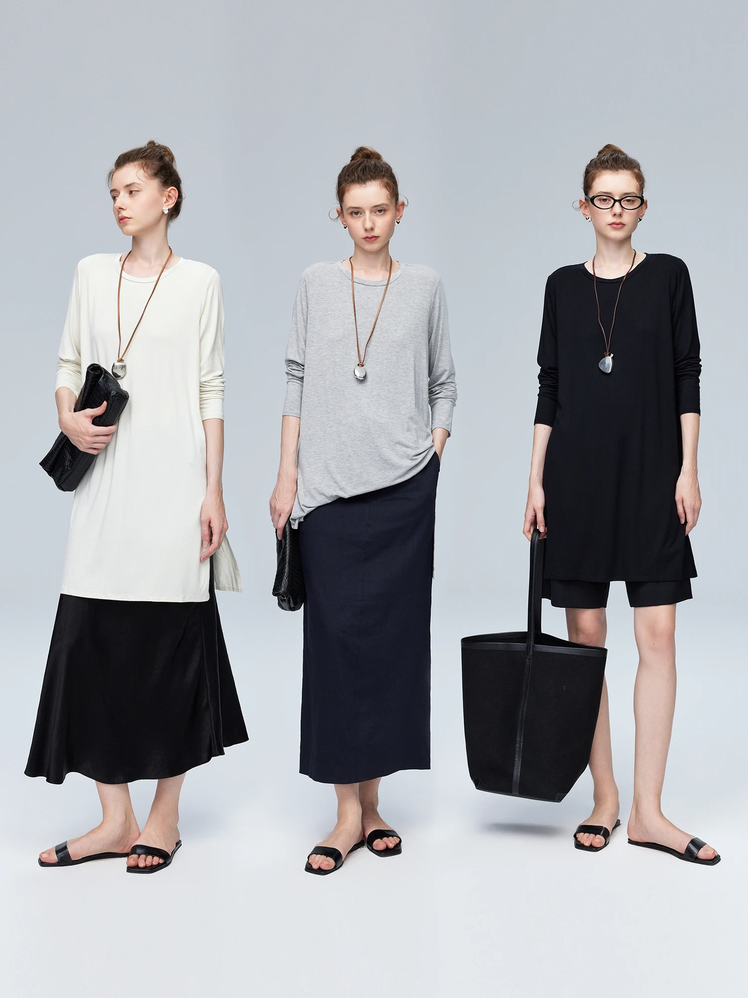 Avidin Artistic Feel Comfortable Soft and Smooth Mask Touching Cotton Scoop Loose Dress S8930