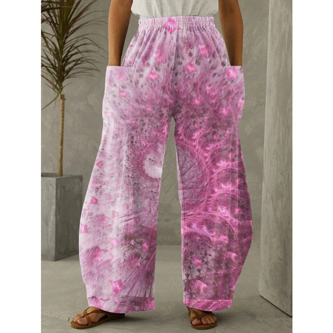 

New Trend Wide Leg Faux Jeans Women 3D Print Street Casual Baggy Personality Printing Female Oversize Girl Long Imitation Jeans
