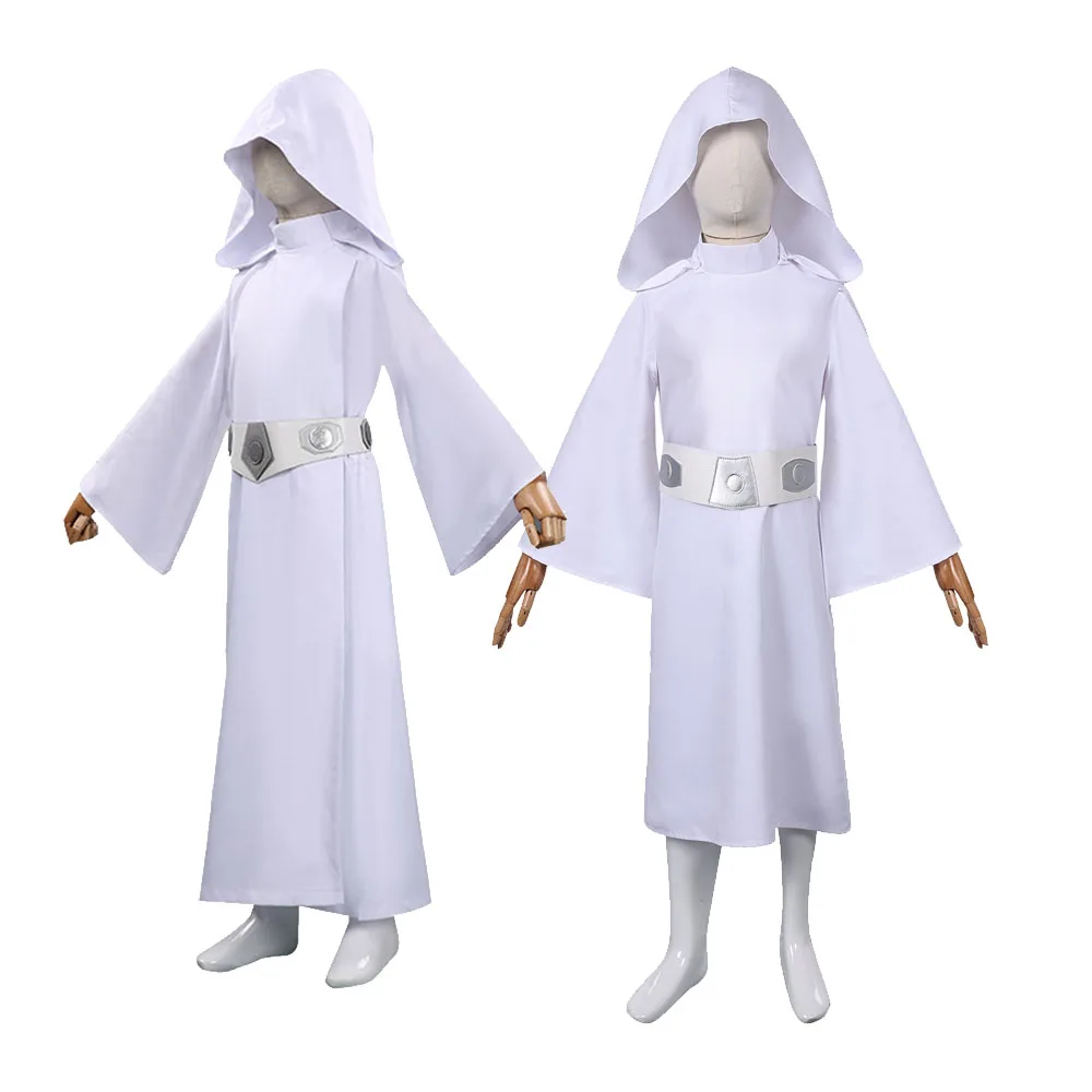 Костюм для косплея Leia на Хэллоуин детское платье принцессы парик юбка девочек