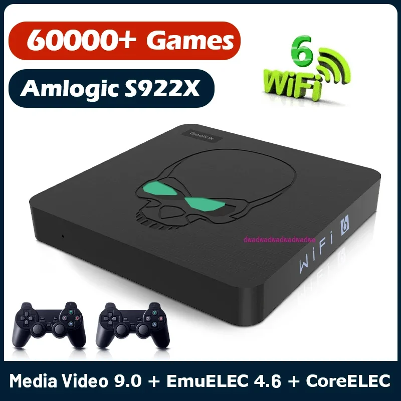Ретро-Консоль Beelink Super X King с Wi-Fi 6 ТВ-приставок для SS/DC/Arcade Media TV 9 Amlogic S922X 60000 игр