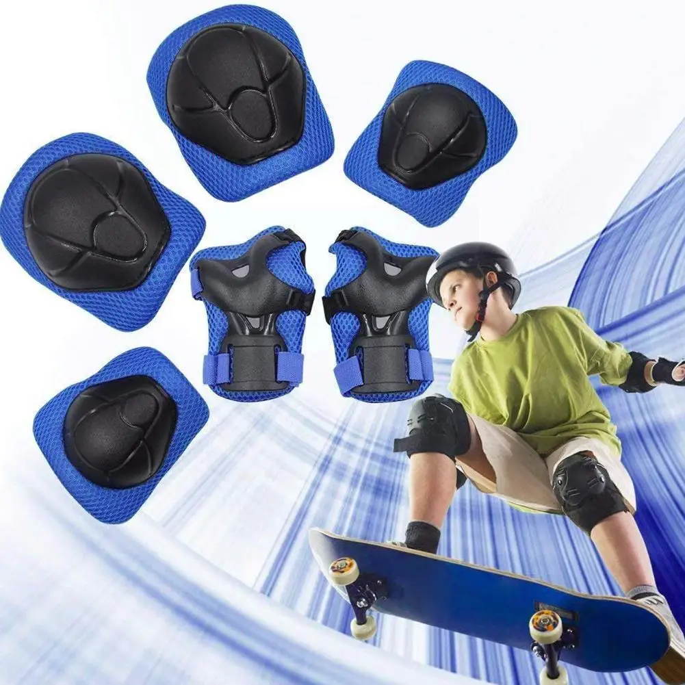 

Children's Helmet Protective Gear, Roller Skate Protective Helmet Elbow ,knee Guard Set Pads, 7-piece Gear, Elbow Pads U8v0