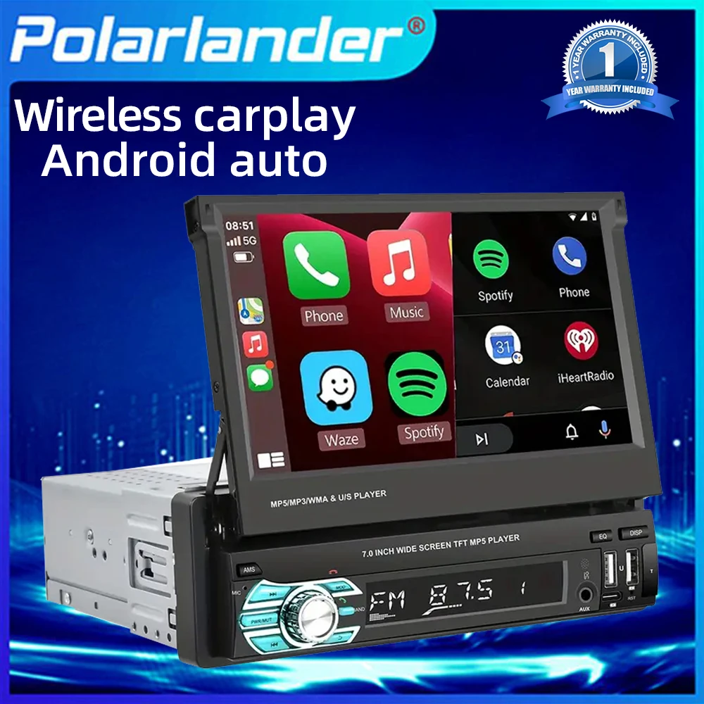 

MP5-плеер с сенсорным экраном MirrorLink, 4 Светодиодные камеры, AM, Apple Carplay, Android, автоbluetooth, 1 Din, FM, 7 дюймов, можно вручную отслеживать