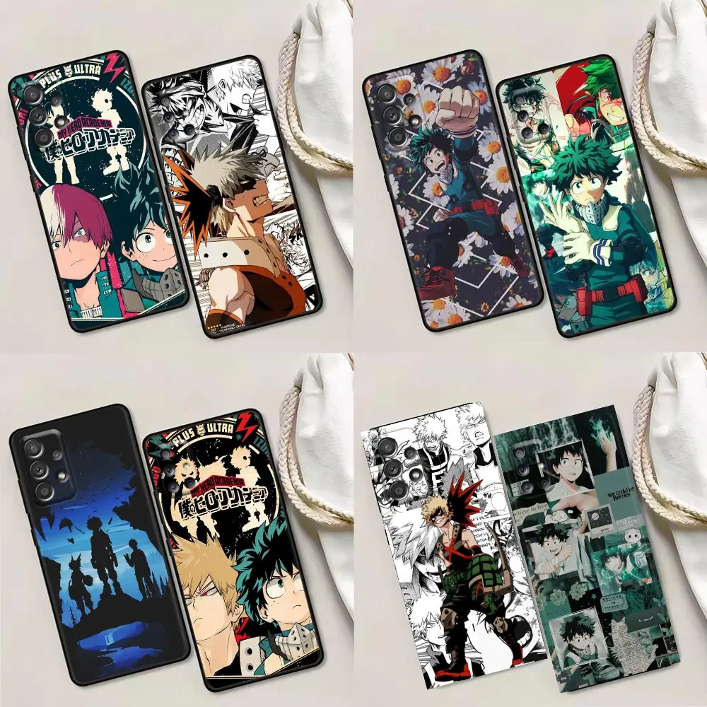 

Phone Case for Samsung A01 A02 A03s A11 A12 A21s A32 A41 A72 A52s 5G A91 A91s Soft Case Japan Anime My Hero Academia