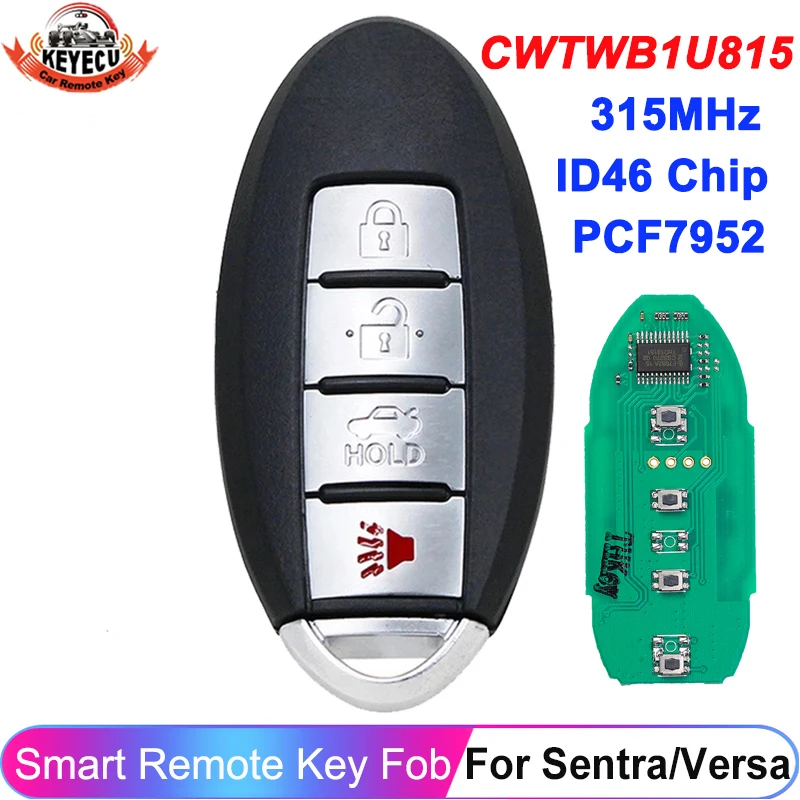KEYECU CWTWB1U815 дистанционный смарт-ключ для Nissan Sentra Versa 2013 2014 2015 2016 2017 2018 TWB1U815 315 МГц PCF7952
