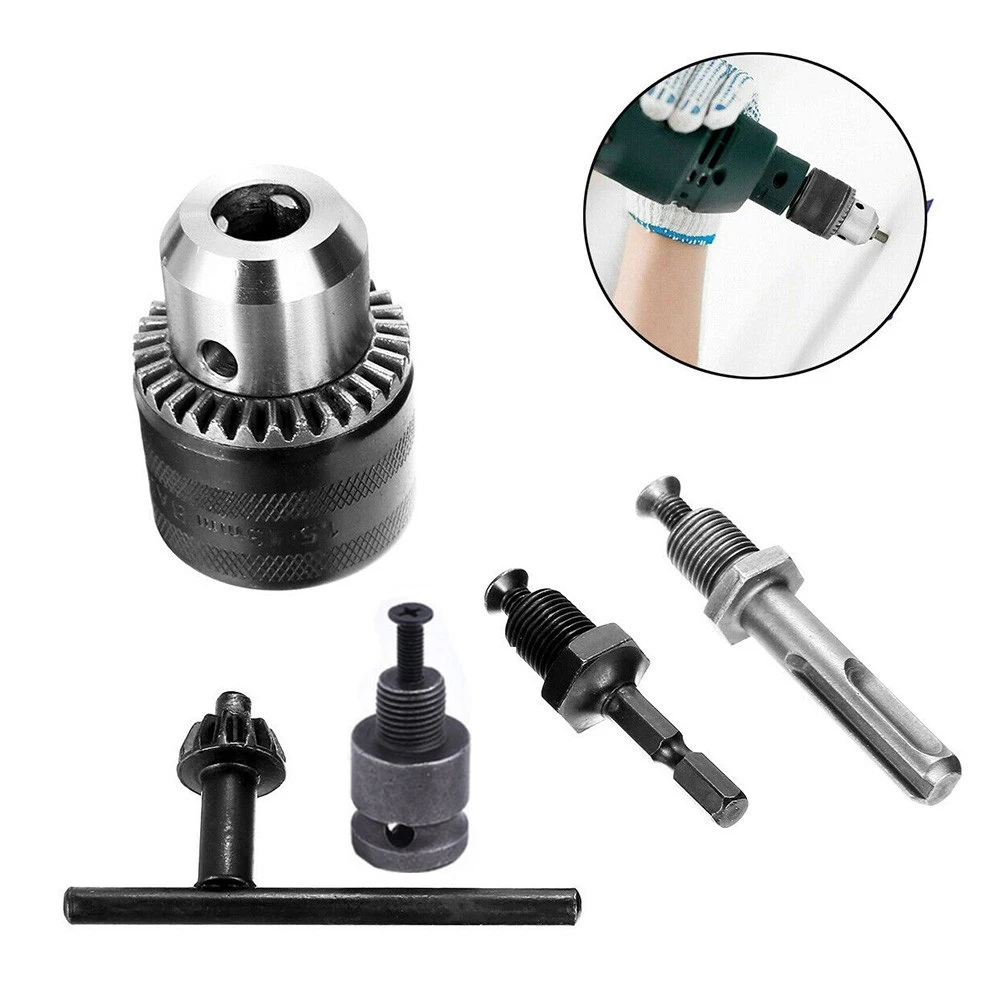 

1.5-13mm Electric Drill Chuck Converter 1/2-20 UNF Chuck Hex SDS Plus Shaft Socket Square Connecting Rod Adapter Power Tool Accs