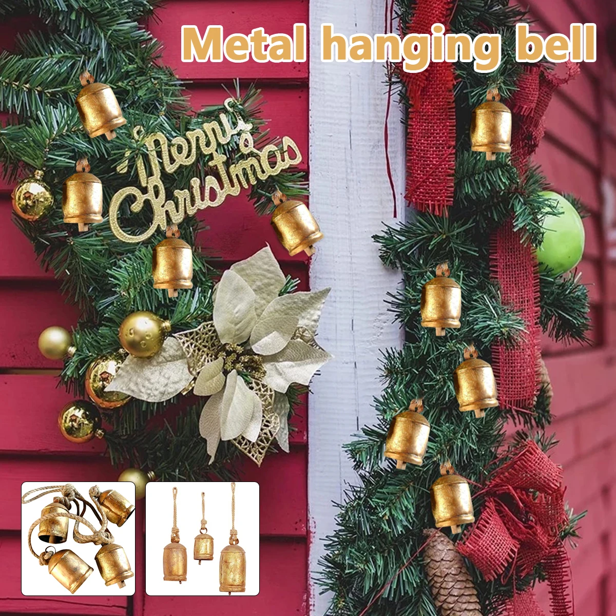 

Латунные искусственные потертые шикарные фотообои, винтажные латунные гигантские декоративные колокольчики ручной работы, железная стена