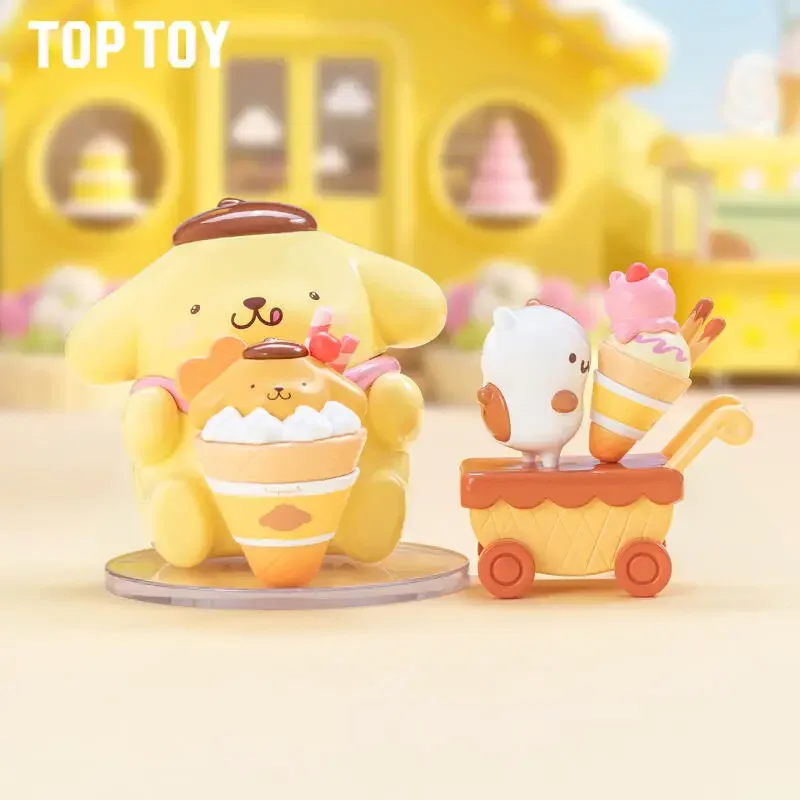 Фото TOPTOY SANRIO POMPOMPURIN Серия «Парк развлечений» — Слепая коробка-сюрприз, Настольное украшение, Игрушки в слепых пакетах, Аниме-фигурка, Милая модель №3
