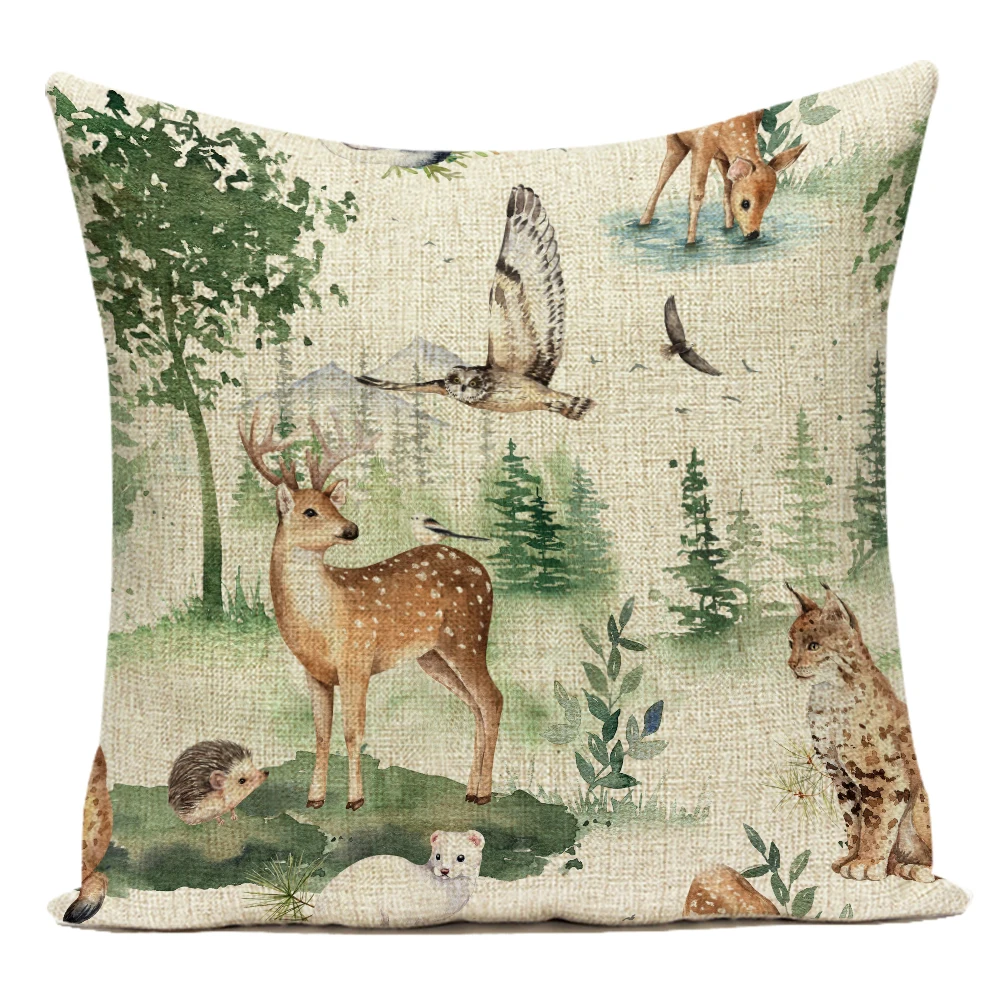 

Sofa Pillowcase Cushion Cover Artistic Nordic Floral Decorative Pillows Flower Home Decor 45x45 Upholstery Textile Garden E2157