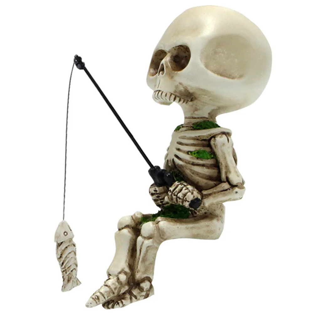 

Adorable Statue Outdoor Ornament Fishing Decoration Flowerpot Courtyard Garden Resin Sculpture