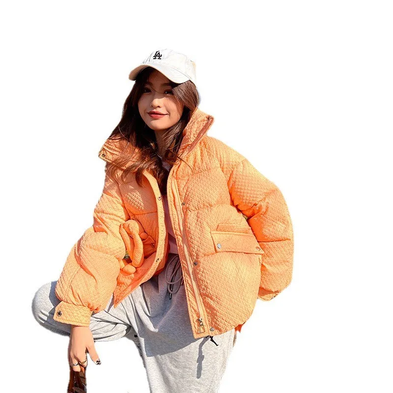 

Fashion Korean New Winter Jacket Women 2022 Fashion Brand Stand Collar Coats Princess Parkas Short Winter Coat For Women