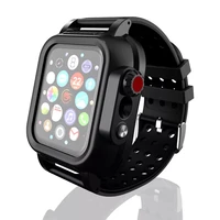 silicone casestrap for apple watch band 44mm 40mm 38mm 42mm sport ip68 waterproof wristband iwatch series 3 2 1 4 5 6 se cover