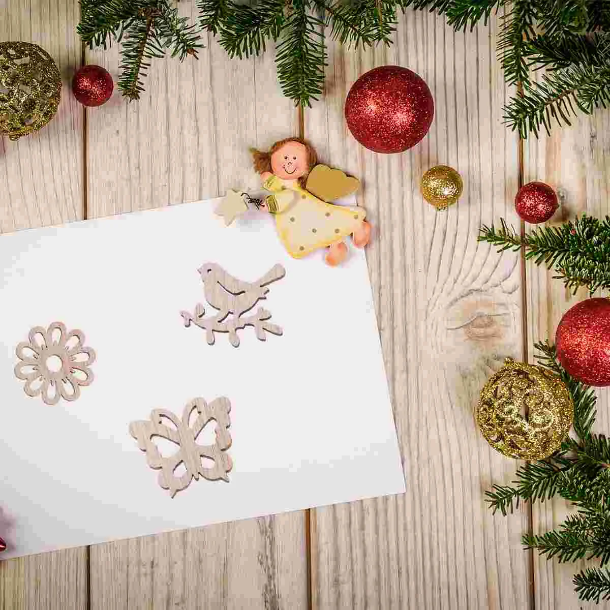 

Wood Wooden Cutouts Unfinished Craft Shapes Pieces Christmas Diy Flower Ornaments Craftstag Blank Slices Table Bird Gift