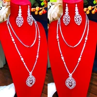 missvikki fashion long necklace earrings jewelry set trendy romantic accessories for women luxury parure bijoux girl super gift