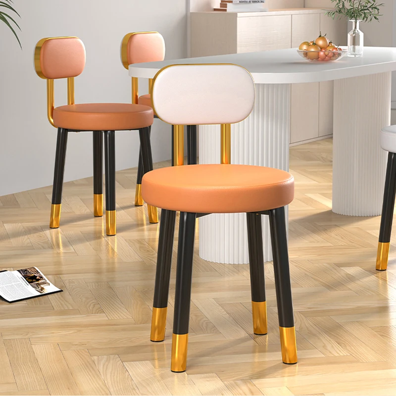 

Dining Room Back Support Dining Chairs Ergonomic Banquet Ultralight Black Legs Chairs Clear Single Sillas Interior Decorations