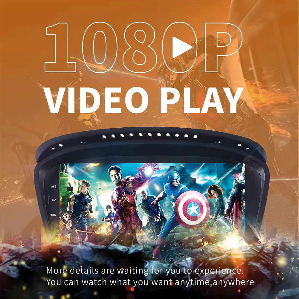 Беспроводная Автомобильная Мультимедийная система Apple CarPlay Android 14 для BMW 5 3 серии