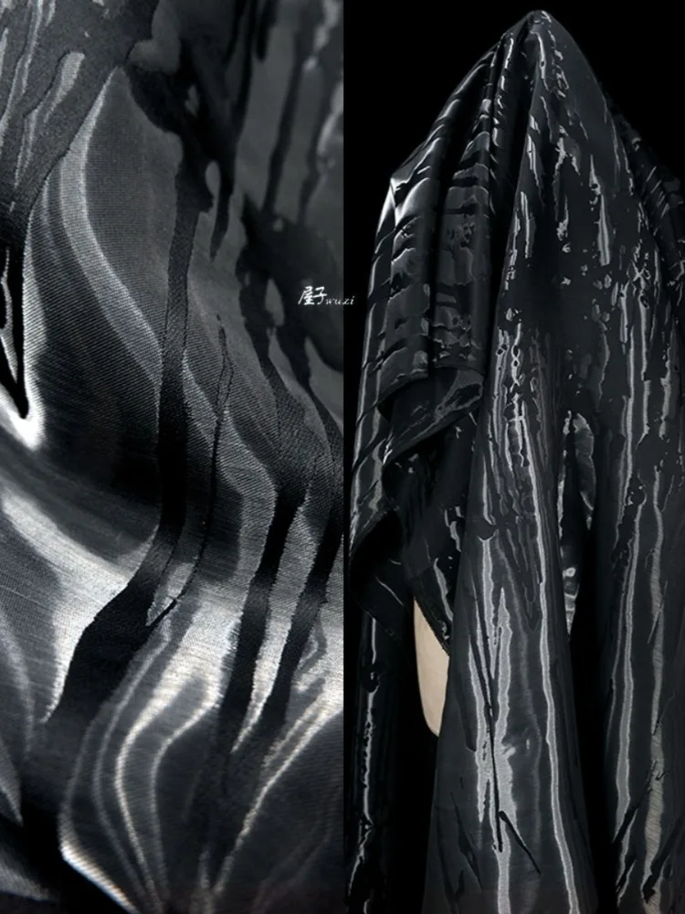 

Imitation Satin Fabric Stripe Flash Trench Pants Designer Fabric Cloth Diy Apparel Sewing Meters Polyester Nylon Rayon Material