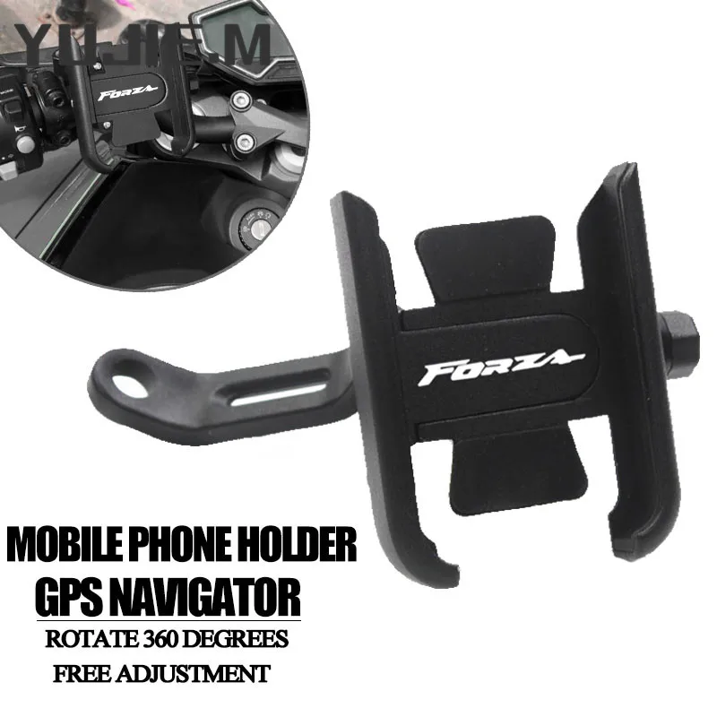 

For Honda Forza 125 250 300 350 750 Motorcycle Mobile Phone Holder GPS Navigator Rearview Mirror Handlebar Bracket Accessories