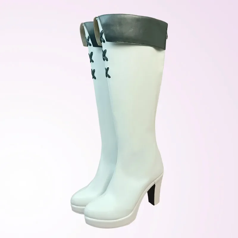 Белые ботинки для косплея Akame Ga Kill General Esdeath женские на высоком каблуке Костюмные