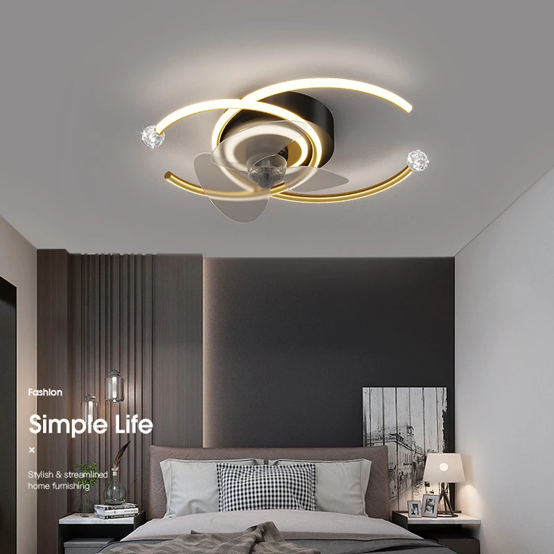 

Modern LED Ceiling Fans with Lights for Living room Bedroom 110V 220V Nordic LED Ceiling lamp for boys girls bedroom Living room