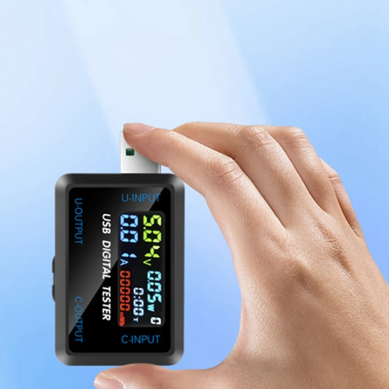 USB Type-C Tester DC Digital Voltmeter Amperimetro Current Voltage Amp Ammeter Power Bank Charger Indicator