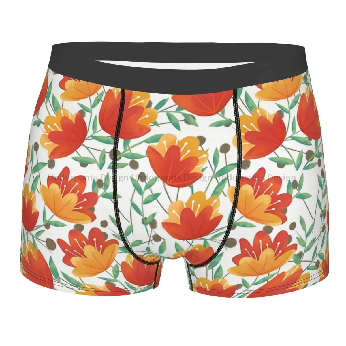 

Трусы-боксеры мужсветильник дышащие, с цветами