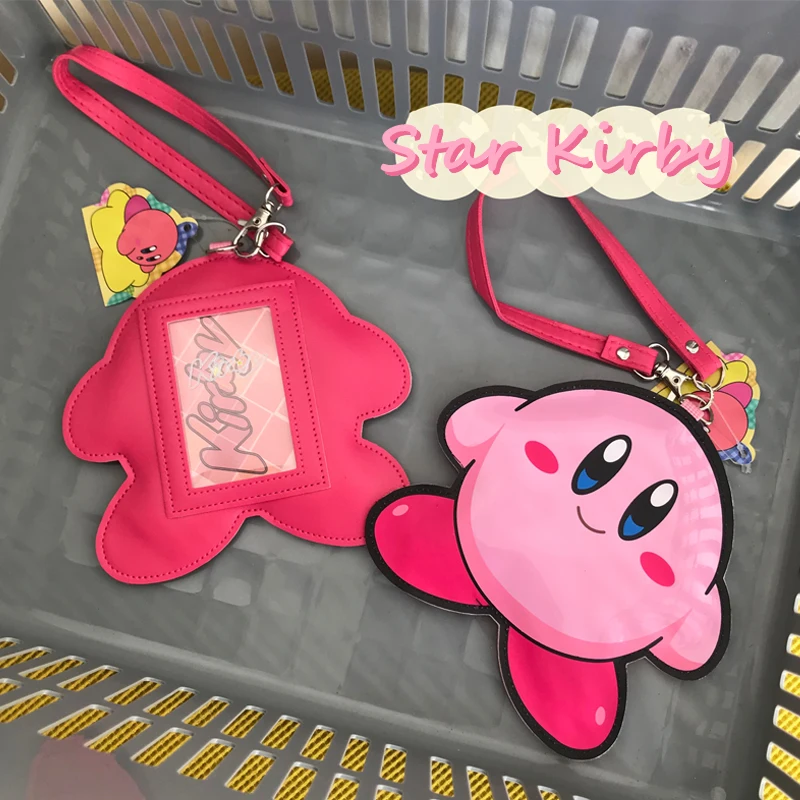 

Anime Starkirby Card Sleeve Cute Work Card Protective Cover Student Card Creative Bag Pendant Waterproof PU Document Storage Bag