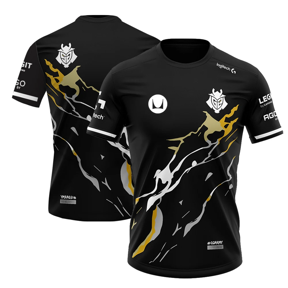 

Summer 3D Printed G2 Game National Team Uniform Men's Quick Dry T-shirt E-Sports Fans Short Sleeve Tops Fashion Oversized Tees