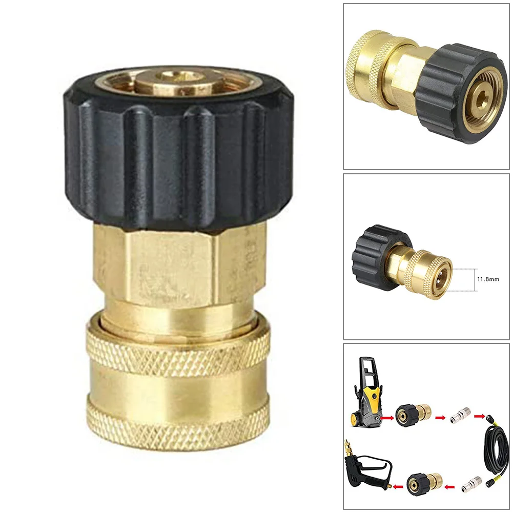 

M22 15 Male To 1/4\" Quick Connector Adapter Pressure Washer Spray Cleaning Tools High Pressure Cleaning Machine Adapter