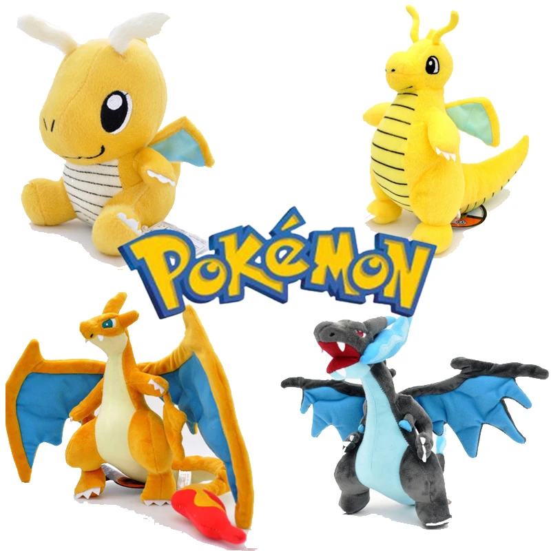 

Милые Аниме фигурки покемона большого размера, кукла Charizard Dragonite, мягкие животные, плюшевая игрушка, украшение комнаты, игрушка для детей, рождественский подарок
