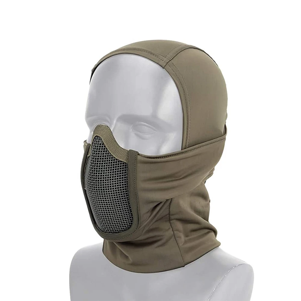 

SALE!Tactical Full Face Mask Balaclava Cap Motorcycle Army Airsoft Paintball Headgear Metal Mesh Hunting Protective Mask