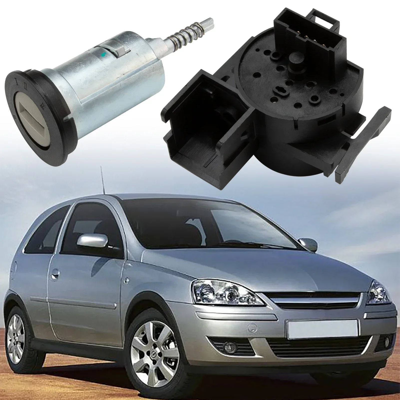 Ствол переключателя замка зажигания с ключами подходит для Opel Vauxhall Corsa Meriva 0913694