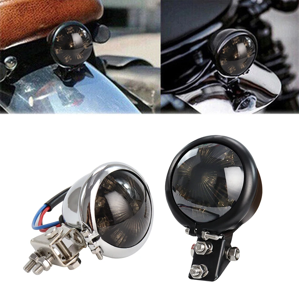 

Motorcycle Universal Brake LED Tail Light Smoke Lens Rear Lamp 12V Taillight For Harley Sportster Cafe Racer Bobber Touring Dyna