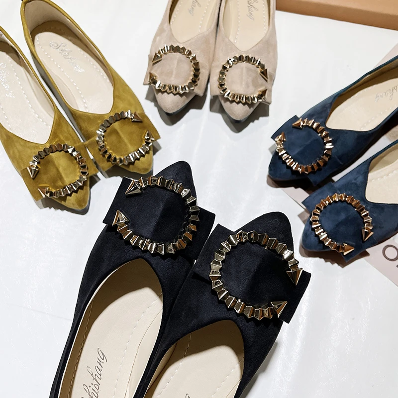 

Women Flat Heel Shoes Big Silk Bowknot 35-43 Plus Big Size Pointed Toe Lady Flats Casual Sweet Soft Sole Solid Color Moccasins