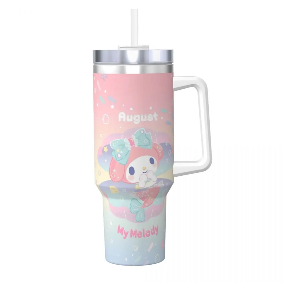 Стакан из нержавеющей стали My Melody Miniso Автомобильные кружки с соломинкой Пляжная