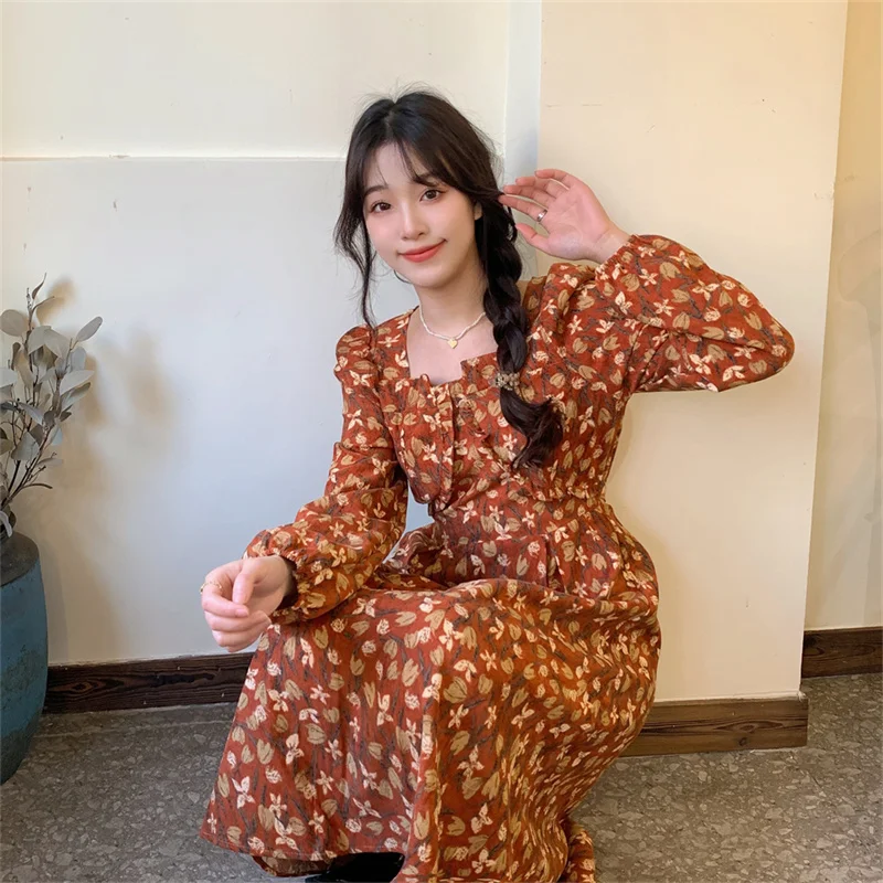 Элегантное милое платье большого размера с поясом Женская одежда весна-осень 2022