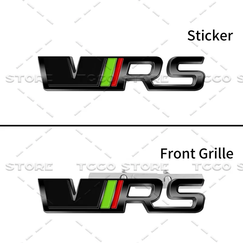 

3D хромированный металлический автомобильный Стайлинг VRS Логотип Передняя решетка эмблема наклейка для Skoda Octavia Fabia Rapid Superb Kodiaq задний багажник Декор