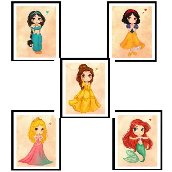 

Canvas Painting Disney Princess Infanta Ranee Begum Posters And Prints Sticker Wall Art For Living Room Home Decoration Picture