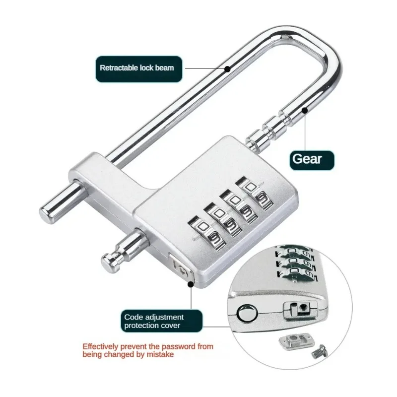 Новый Регулируемый удлиненный замок U-образной формы для шкафа дверной ручки с