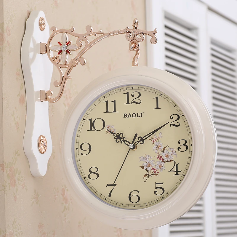 

Large wall clock with double sided, room decoration, vintage digital clock, digital mechanism, home décor accessories
