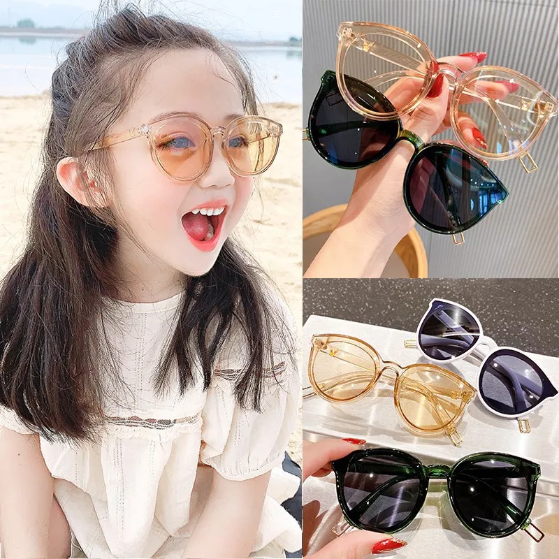 

Children Boy Girl Cute Sun Glasses Color Cartoon Round Sunglasses Kids Vintage Eyewear UV400 Protection Classic Oculos De Sol