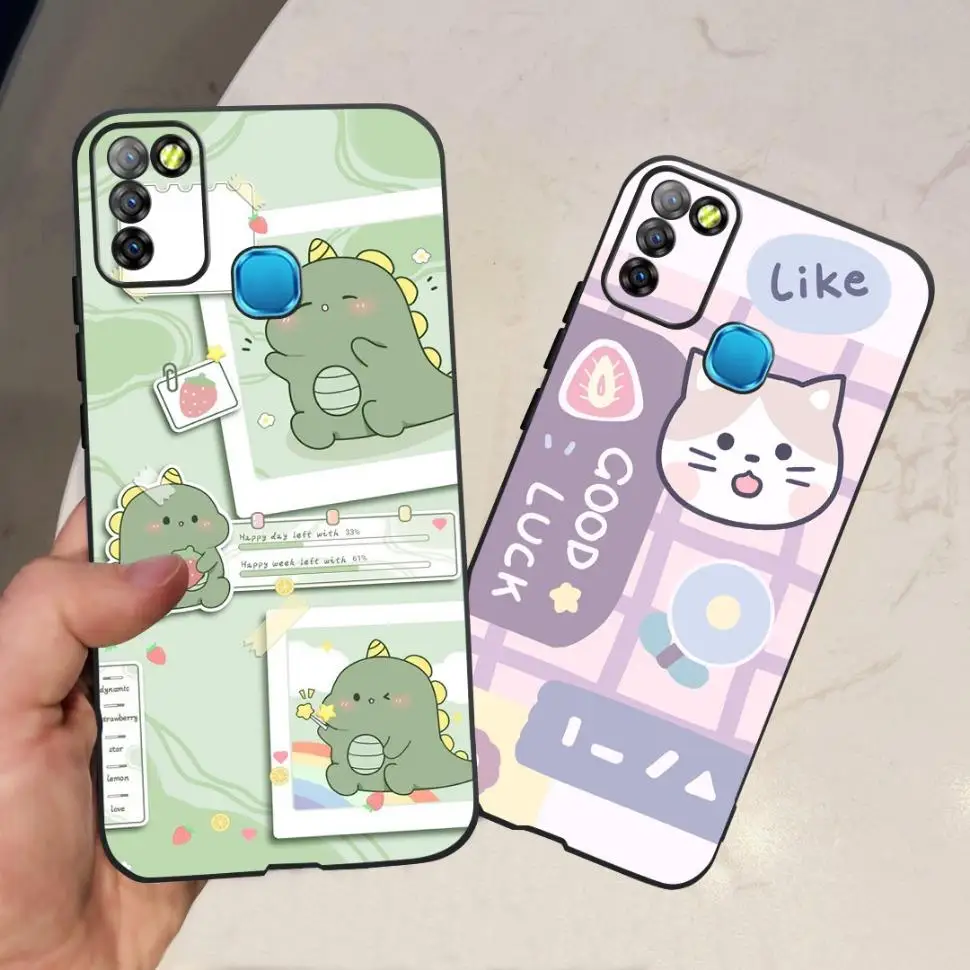 Beautiful Flower Case For Infinix Smart 5 Smart5 Silicone Soft TPU Mobile Phones Back Cover Hot 10 Hot10 lite Cases