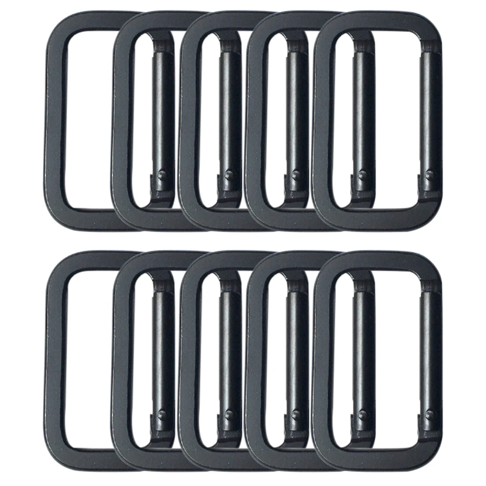 

10pcs D-ring Carabiner Buckles Outdoor Mountaineer Backpack Hanger Tool Hiking Keychain Clip Pendant Buckles Hanging Buckles