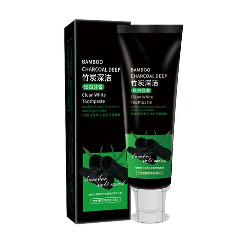

Activated Charcoal Deep Clean White Toothpaste Natural Bamboo Charcoal Toothpaste Teeth Whitening Removes Stains Tooth Care