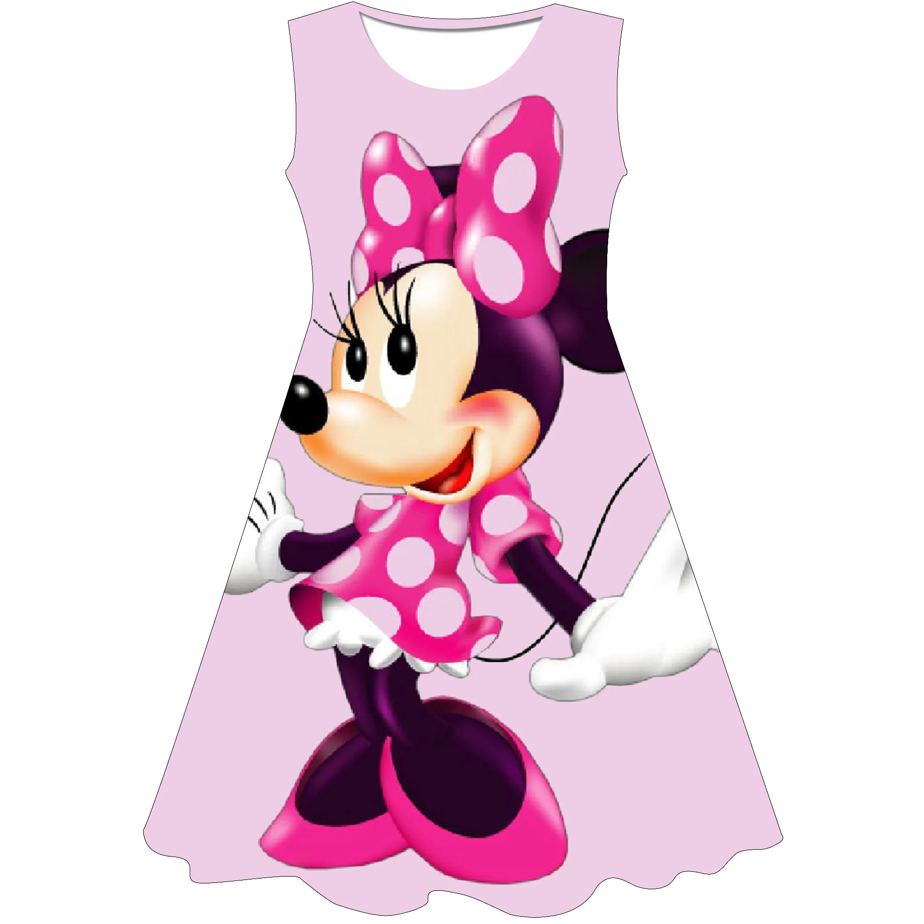 

Baby Daily Casual Dresses for Girls 1-10 Yrs Disney Minnie Mouse Birthday Party Dress Gift 2023 Pretty Girls Fashion New Choice